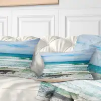 Made in Canada - East Urban Home Seascape Indian Ocean Lumbar Pillow