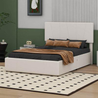 Latitude Run® Full Size Upholstery Platform Bed With Four Drawers