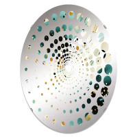 Design Art Gilded Polka Dot Rever - Spiral Dot Decorative Mirror Oval