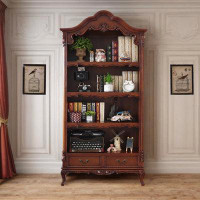 STAR BANNER American vintage bookcase solid wood carved living room bookcase to make old shelving