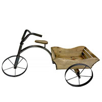 Trinx Wood And Metal Tricycle Planter