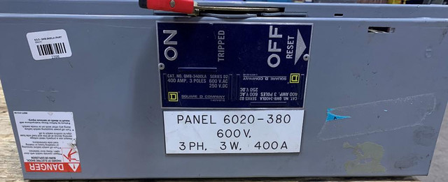 SQ.D- QMB3400LA (400A,600V,SER D2) - WITH LAP 400A BREAKER Switchboard Disconnect in Other Business & Industrial