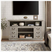 Alcott Hill TV Stand for TV Up to 65", Media Console with shelves and Drawers
