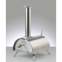 WPPO LLC Lil Luigi Stainless Steel Freestanding Wood-Fired Pizza Oven in Silver