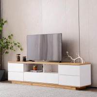 Ebern Designs TV Stand for TVs up to 80'', Entertainment Centre with Door Rebound Device
