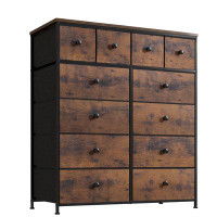 Ebern Designs Pekka Storage Dresser Chests of Drawers for Bedroom with 12 Drawers