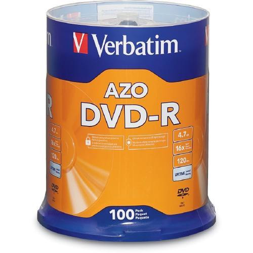 Verbatim DVD Recordable Media - DVD-R - 16x - 4.70 GB - 100 Pack Spindle - 95102 in CDs, DVDs & Blu-ray