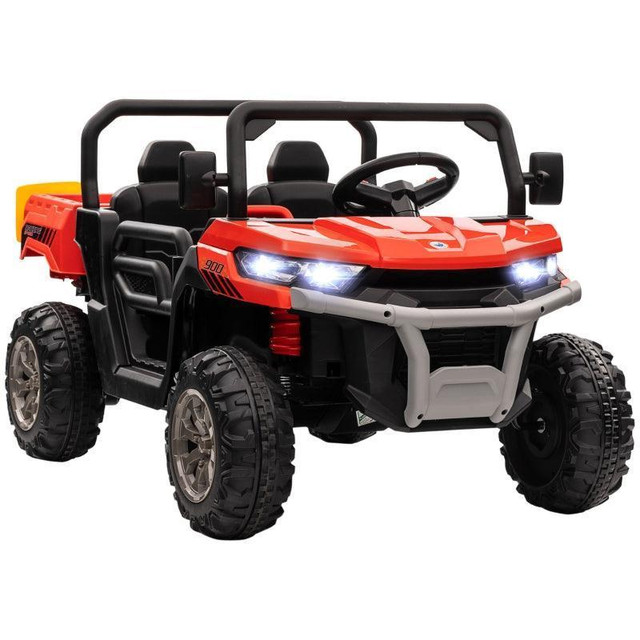 12V RIDE ON CAR WITH ELECTRIC BUCKET, TWO-SEATER BATTERY-POWERED CARS FOR KIDS WITH SHOVEL in Toys & Games - Image 2