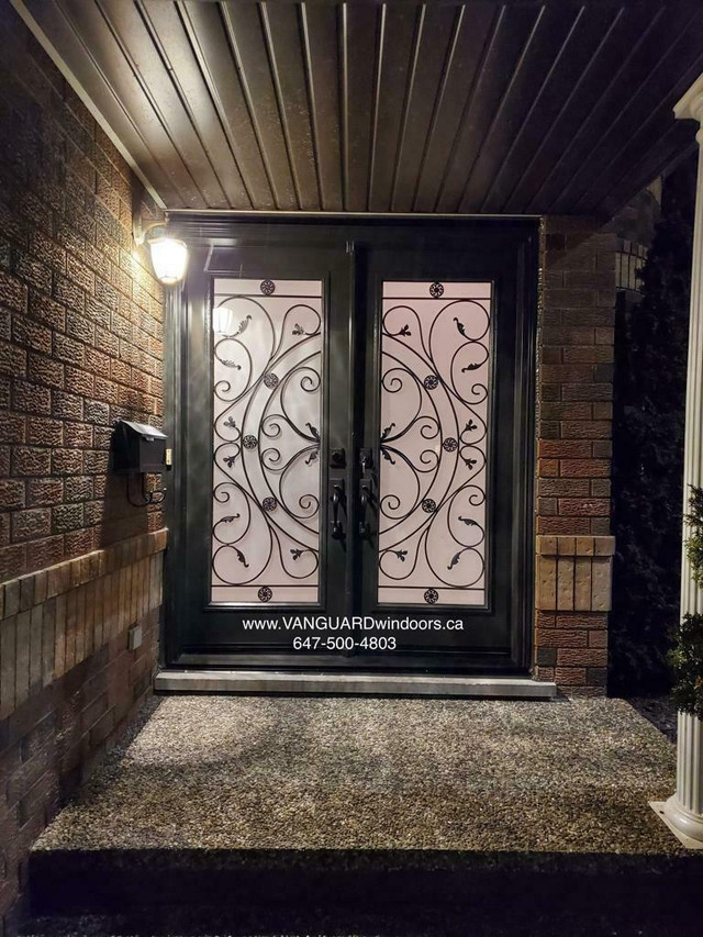 Entry doors: steel doors, fiberglass door, wrought iron, patio doors, windows, handles, locks, pullbar handle, BIG SALE! in Windows, Doors & Trim in Ontario - Image 4
