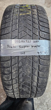 275/40/22 1 pneu hiver pirelli  150$ installer
