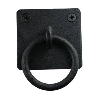 The Renovators Supply Inc. Black Cast Iron Mission Ring Cabinet Pulls Antique Drop Style Rust Resistant