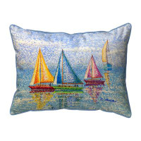 East Urban Home Sailboat Colours Indoor/Outdoor Pillow