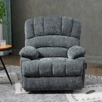 Latitude Run® Back Large Size Chenille Power Lift Recliner Chair With 8-point Vibration Massage And Lumbar Heating