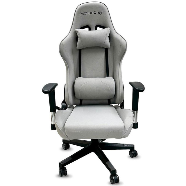 MotionGrey Enforcer - Office Gaming Chair, Ergonomic, High Back, Fabric with Height Adjustment, Headrest - Grey in Chairs & Recliners - Image 2
