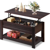 Latitude Run® Latitude Run® Modern Lift Top Coffee Table,rustic Coffee Table With Storage Shelf And Hidden Compartment,w
