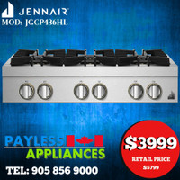 Jenn-Air Rise JGCP436HL 36 Gas Range Top With 6 Burners Stainless Steel Color