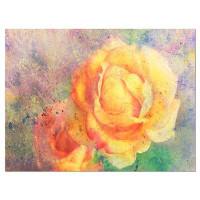 Made in Canada - Design Art Rose Floral - Wrapped Canvas Print