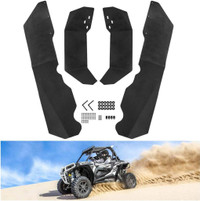 KIWI MASTER Fender Flares Extensions Compatible for Polaris RZR XP/4 1000 2014-2018 Extended Mud Flaps Guards