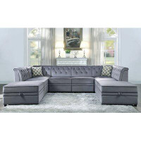 Ebern Designs Bowers 8 Piece 126" Modular Sectional Sofa