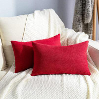 Latitude Run® Throw Pillow Covers Rectangle Set Solid Pillowcase For Bed Couch Sofa Bench