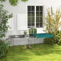 Small Animal Cage 86.6" x 33.5" x 27.6" Green