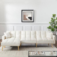 Mercer41 Upholstered Reversible Sectional Sofa Bed