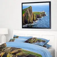 Made in Canada - East Urban Home 'Rocky Ocean Coastline Scotland' Framed Photographic Print on Wrapped Canvas
