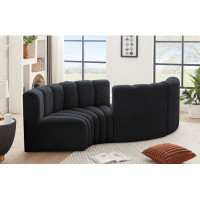 Meridian Furniture USA Arc Boucle Fabric Modular Sofa