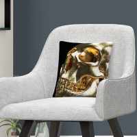 The Holiday Aisle® Helland 3D Skull Decorative Throw Pillow