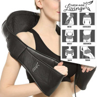 Shiatsu Neck & Shoulder Massager with Heat - Premium Quality (Black) - Free Shipping