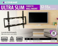 XTREME 32 -55 Ultra Slim Fixed TV Wall Mount - 80lbs (40kg) - VESA 400mm x 400mm - Black - 18015