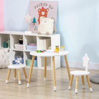 Kids Table and Chair Set 23.2'' x 19.7'' (59 x 50Hcm) White