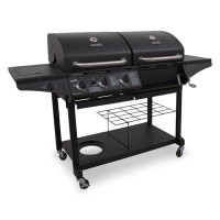 Char-Broil 3 Burner Free Standing Liquid Propane Gas Grill with Side Burner