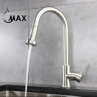 Pull-Out Single Handle Kitchen Faucet 16 Brushed Nickel Finish