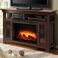 Muskoka Wyatt TV Stand for TVs up to 55" with Electric Fireplace Included
