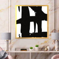 Made in Canada - East Urban Home 'Black and White Crossing Paths II' - Picture Frame Print on Canvas