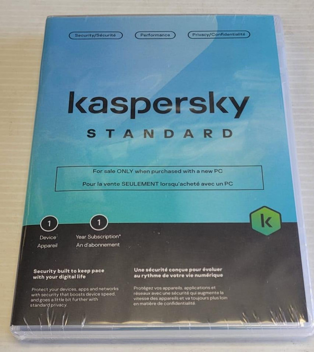 Kaspersky Standard Multi-Device Protection 1-Device 1-Year License in General Electronics in Toronto (GTA)
