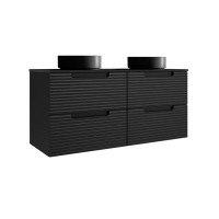 Lucena Bath 48" Moncler 4 Drawer Wall Mounted & Floating Single Bathroom Vanity With Vessel Sink