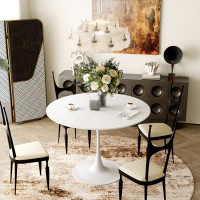Ivy Bronx Modern Round Dining Table, End Table Leisure Coffee Table, Living Room Table