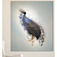 Made in Canada - Design Art 'Guinea Fowl Abstract Design' Graphic Art on Wrapped Canvas