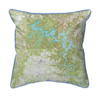 East Urban Home Centre Hill Lake, TN Nautical Map Indoor/Outdoor Pillow