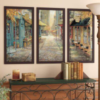 Made in Canada - Fleur De Lis Living Embracing City Charm' Framed Acrylic Painting Print Multi-Piece Image on Acrylic