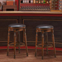 Darby Home Co Darby Home Co Bar Stools Set Of 2 Swivel Barstools 29 Inch Counter Height Bar Stools Backless Sturdy Solid