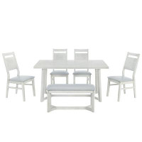 Red Barrel Studio 6 Piece Wooden Dining Table Set