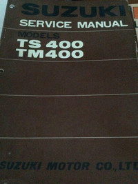 Rare 1971 1972 Suzuki TM400 TS400 OEM Service Manual