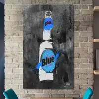 Made in Canada - Picture Perfect International 'Drink Labatt Blue Bottle Inverted' by PPI Studio Graphic Art on Wrapped