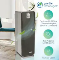 GERM GUARDIAN 4-IN-1 AIR PURIFICATION SYSTEM with UV-C Light and HEPA Filter!