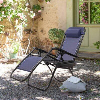 Arlmont & Co. Outdoor Reclining/folding Zero Gravity Chair (2 Piece Set)