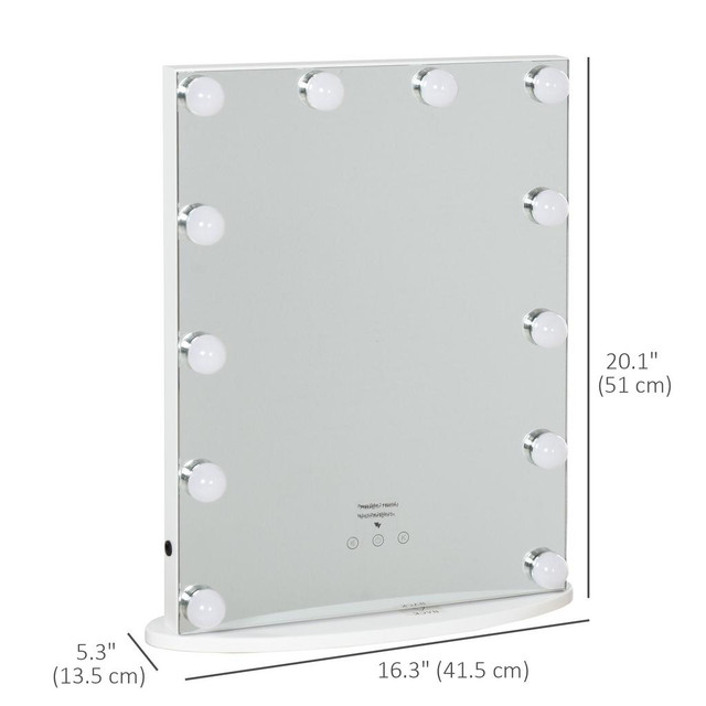 Makeup mirror 16.25" x 5.25" x 20" White in Home Décor & Accents - Image 3