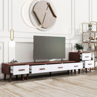 George Oliver 3 Piece TV Stand set, 1 TV Stand and 2 End Tables